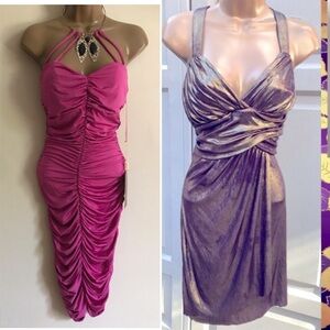 2 Sexy Dresses, 1 in Fushia 1 in Gold
